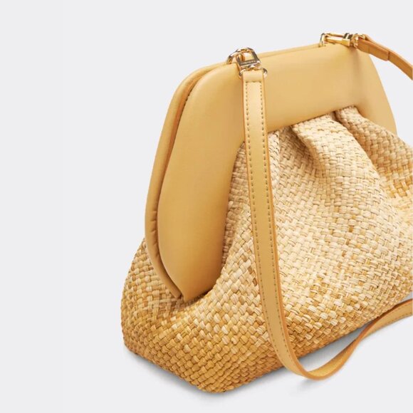 Themoire Tia Degrade Straw Crossbody Bag - Natural - Picture 4 of 10